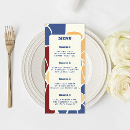 Menu Casamento Floral Chic Groovy Boho