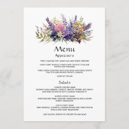 Menu Casamento Floral da Lavanda Digital