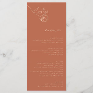 Menu Casamento floral das belas artes mínimas do