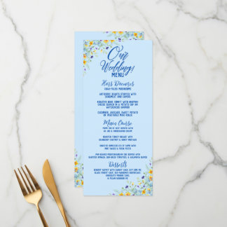 Menu Casamento Floral de Cores Silvestres