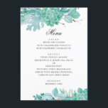 Menu Casamento floral de inverno. Sucultivos de aquarel<br><div class="desc">Menu com suculentes de aquarela. Boa escolha para o seu casamento de menta. Adequado para aniversário,  aniversário e qualquer outra festa. Entre em contato comigo,  por favor,  se precisar de itens adicionais.</div>