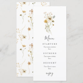 Menu Casamento Floral de Jardim Boho Flor Silvestre