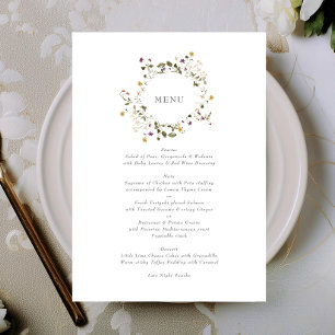 Menu Casamento Floral de Pampas de Flor Selvagem Seca E