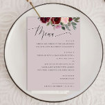 Menu Casamento floral de rosa-rosa empoeirado pastel el<br><div class="desc">Aquarela elegante e delicado Menu floral em pincel pastel poeirento / rosa, cor rosa pálida para o casamento do jardim botânico. Adequado para aniversário, aniversário e qualquer outra festa. Entre em contato comigo se precisar de itens adicionais.</div>