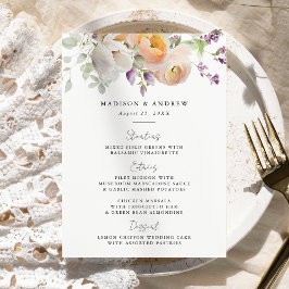Menu Casamento Floral Delicado de Primavera