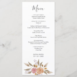 Menu Casamento Floral Elegante