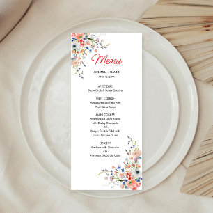 Menu Casamento Floral Elegante