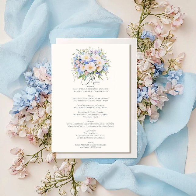 Menu Casamento Floral Elegante (Criador carregado)
