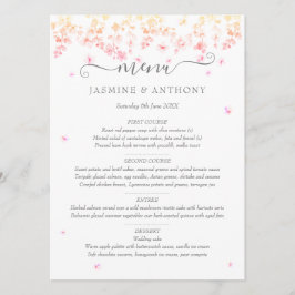 Menu Casamento Floral Peach Blossom