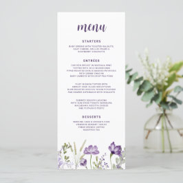 Menu Casamento Floral Roxo e Lavanda