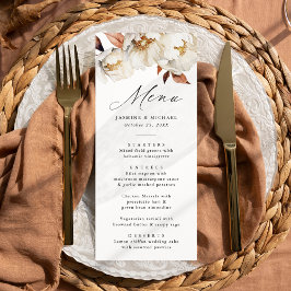 Menu Casamento Floral Rustic Autumn