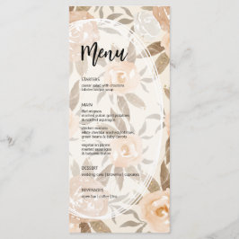 Menu Casamento Floral Rustic Fall