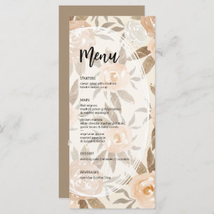 Menu Casamento Floral Rustic Fall