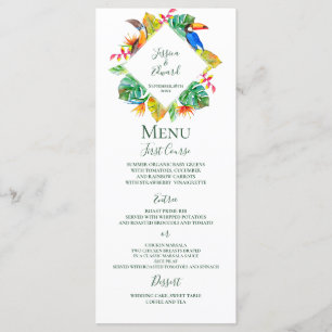 Menu Casamento Floral Tropical Havaiana