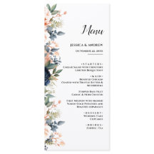 casamento floral vermelho e azul-marinho moderno