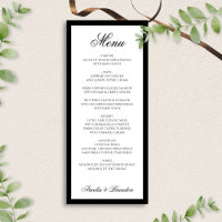 Casamento Formal com Letra Elegante Preto e Branco