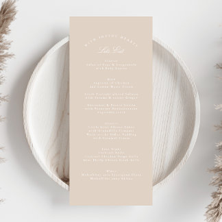 Menu Casamento Formal Da Caligrafia Clássica Blush