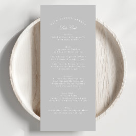 Menu Casamento Formal Da Caligrafia Clássica Da Cinza L