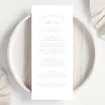 Menu Casamento Formal Da Caligrafia Rosa Clássica<br><div class="desc">Este Design faz parte de uma coleção; Entre em contato comigo se precisar de ajuda para encontrar designs ou produtos correspondentes; também disponível em cores alternativas</div>