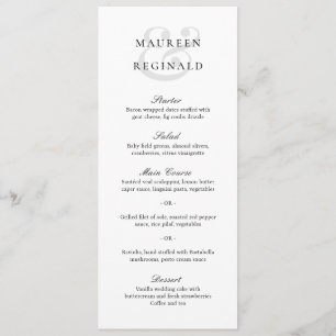 Menu Casamento Formal de Ampersand