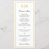 Casamento Formal de Monograma Dourado Elegante Sim