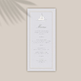 Menu Casamento Formal Do Barco Costeiro Náutico Faux Em