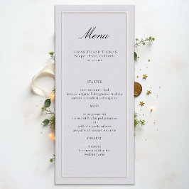Menu Casamento Formal Moderno Clássico Quadro Elevado M