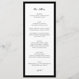 Menu Casamento Formal Preto e Branco