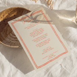 Menu Casamento Funk Único Pintado, Desenhado À Mão