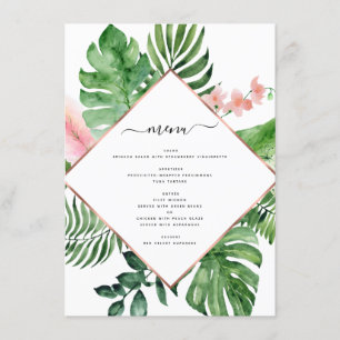 Menu Casamento Geométrico da Palma Tropical de Waterco