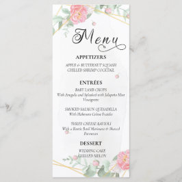 Menu Casamento Geométrico da Rosa Romântica