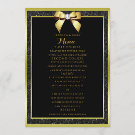 Menu Casamento Glamouroso Arco Dourado e Lantejoulas Pr