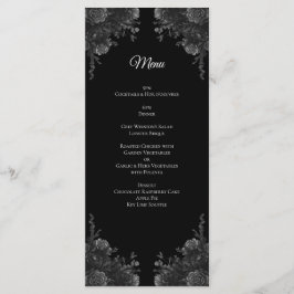 Menu Casamento Gótico de Rosas e Negras