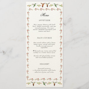 Menu Casamento Hummingbird