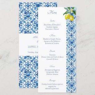 Menu Casamento Itália com Azulejos de limão na Costa do