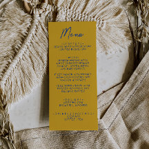 Casamento Italiano Amarelo Escrito à Mão Azul