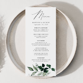 Menu Casamento Jantar com Abundante Verdor