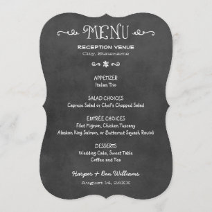 Menu Casamento Jantar Loja de Quadro-negro Escrito à Mã