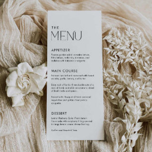 Menu Casamento Jante mínimo simples
