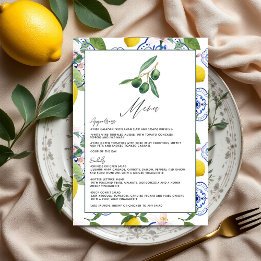 Menu Casamento La Dolce Vita Lemon & Olive Mediterranea