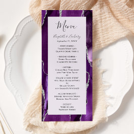 Menu Casamento Lavanda Ágata Prata Roxa