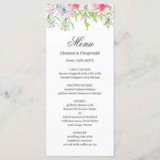Menu Casamento Lily Watercolor