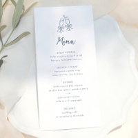 Casamento Listras Azuis Doodle Retro Caprichoso