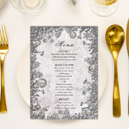 Menu Casamento Mágico da Maravilha de inverno de Natal