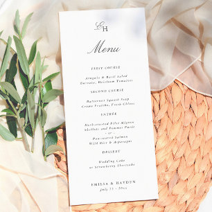 Menu Casamento Minimal Boho Simples