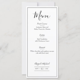 Menu Casamento Minimalista