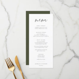 Menu Casamento Minimalista Chic