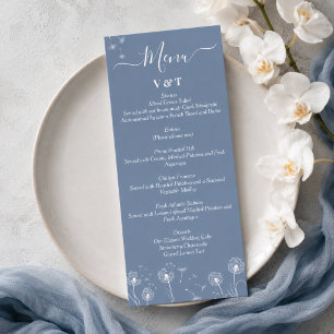 Menu Casamento Minimalista de Flores Silvestres