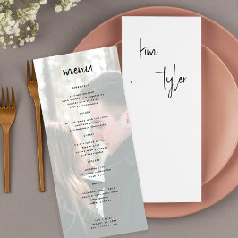 Menu Casamento minimalista de fotos modernas