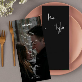 Menu Casamento minimalista de fotos modernas